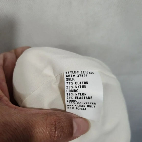 Nicole Miller Lace Sheath Dress Women Size 8 Cream Wedding Cocktail Party NEW - Picture 8 of 8